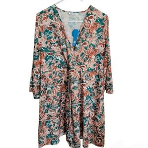 NWT Cupshe Floral Paisley Dress